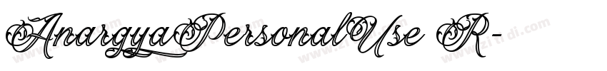 AnargyaPersonalUse R字体转换
